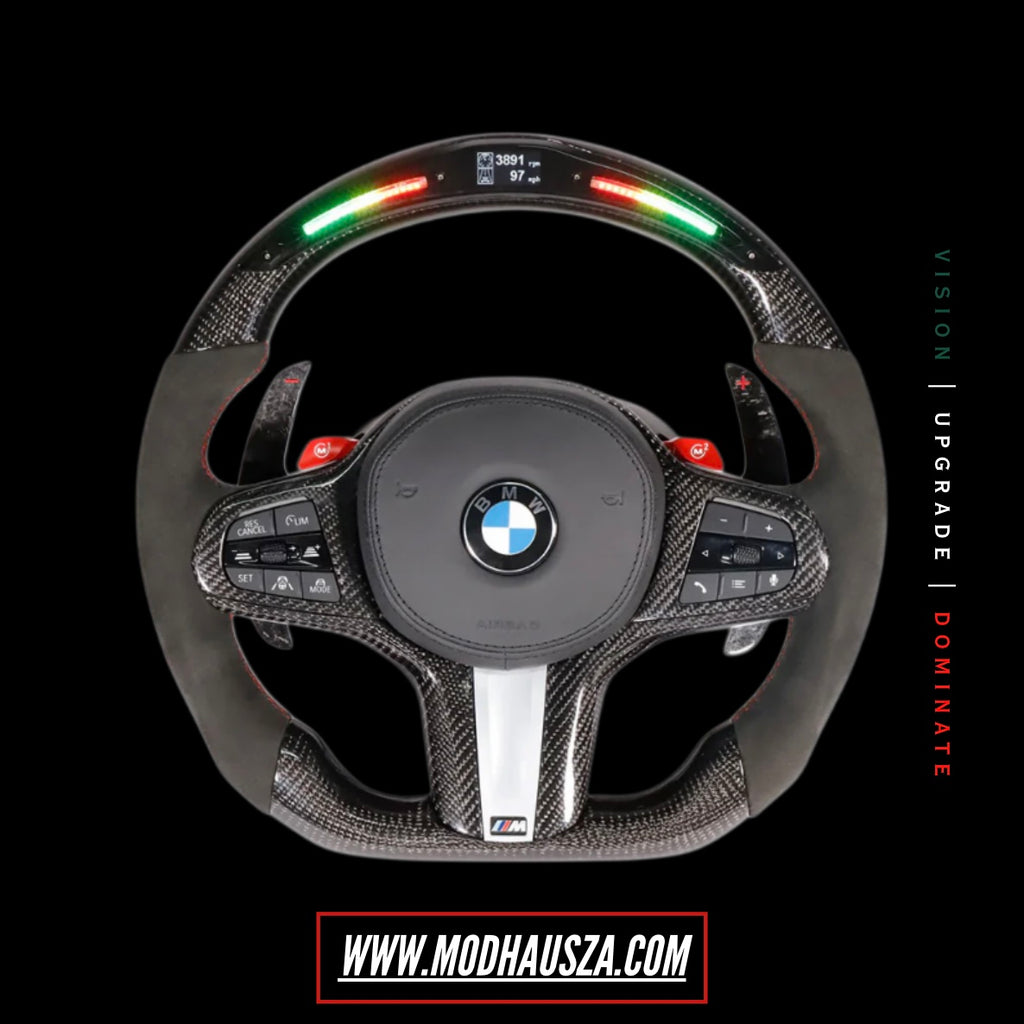 BMW G SERIES LED CARBON FIBRE STEERING