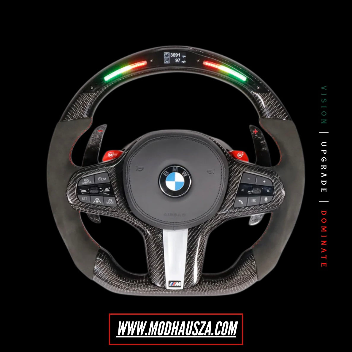 BMW G SERIES LED CARBON FIBRE STEERING