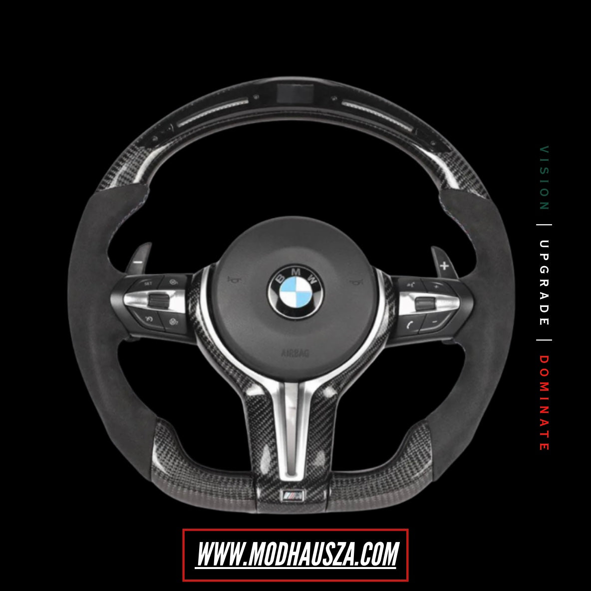 BMW F SERIES LED CARBON FIBRE STEERING