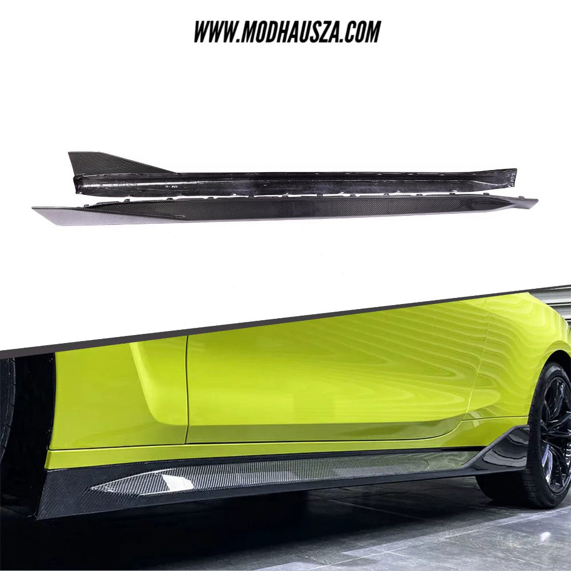 BMW G80 CARBON FIBRE M PERFORMANCE STYLE SIDE SKIRT