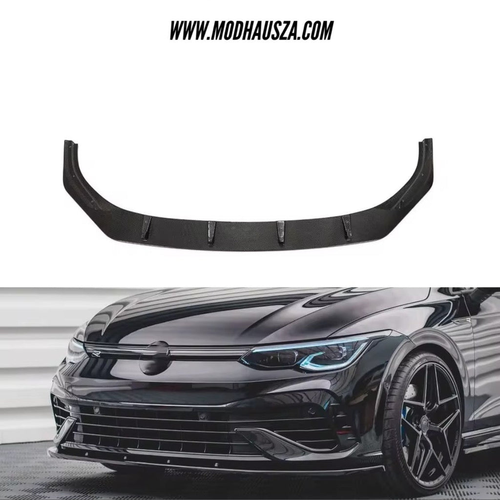 VW GOLF MK8R AERO STYLE CARBON FIBRE FRONT SPOILER