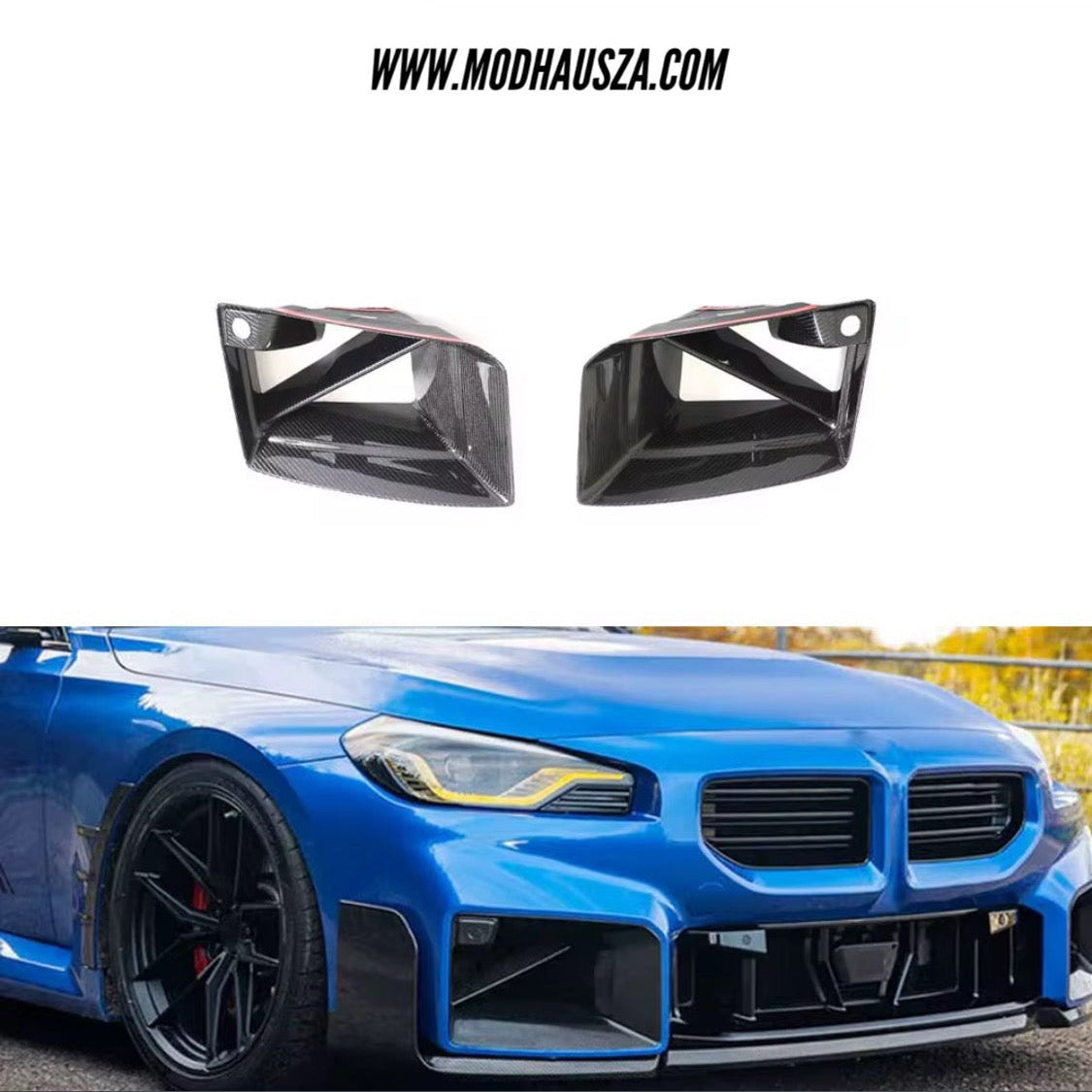 BMW G87/M2 CARBON FIBRE M PERFORMANCE STYLE BUMPER INTAKE COVER