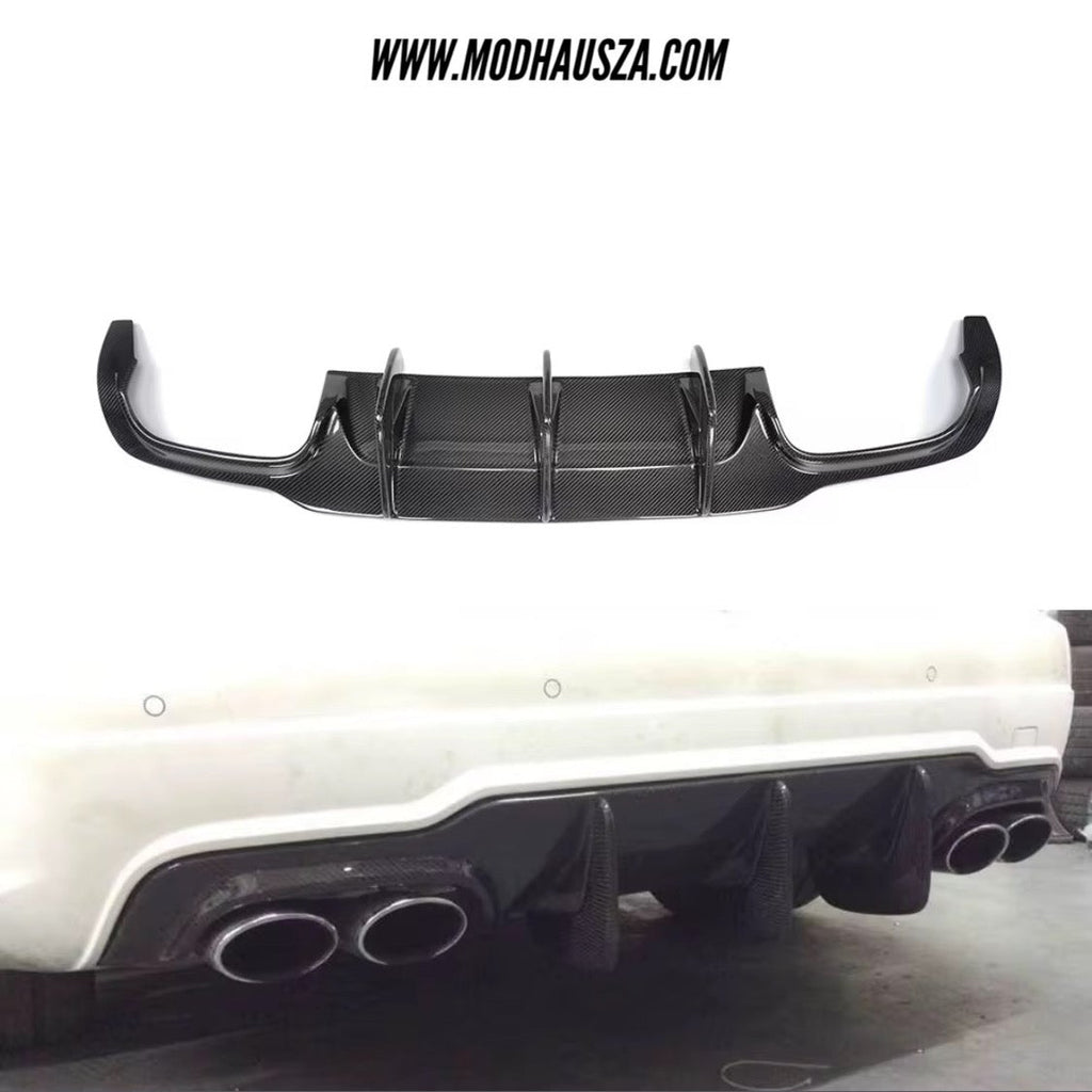 MERCEDES-BENZ W204/C63 PRE-FACELIFT V-STYLE CARBON FIBRE DIFFUSER