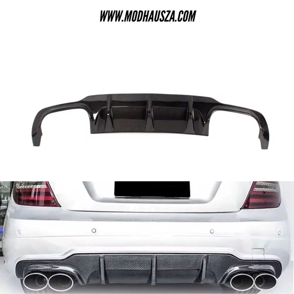 MERCEDES-BENZ W204/C63 FACELIFT CARBON FIBRE DIFFUSER