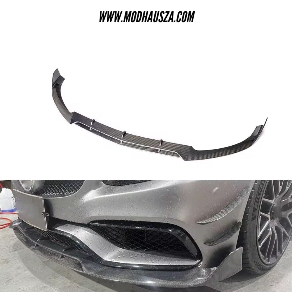 MERCEDES BENZ W205/C63 CARBON FIBRE BRABUS STYLE FRONT LIP