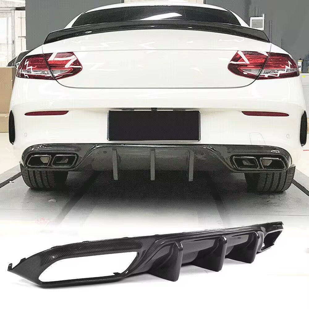 MERCEDES BENZ W205/C63 COUPE CARBON FIBRE DIFFUSER