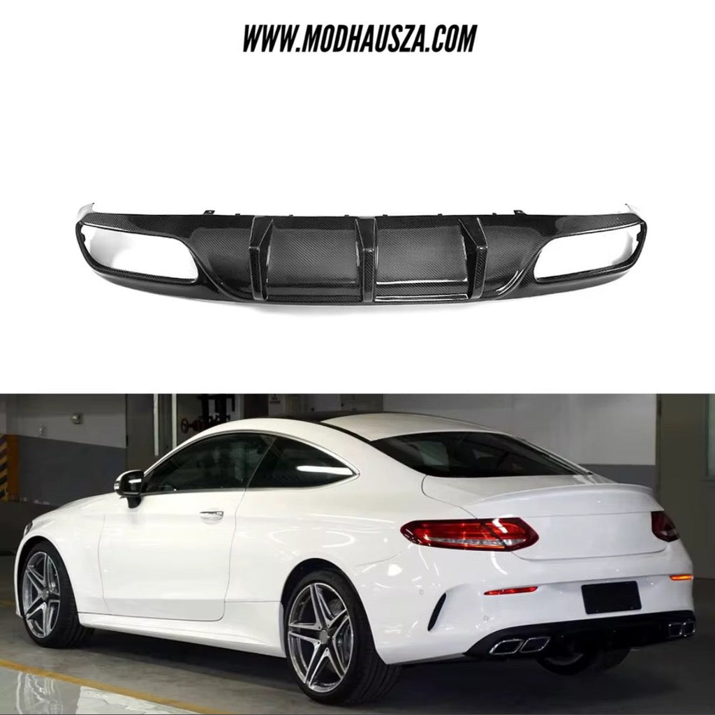 MERCEDES BENZ W205/C63 COUPE CARBON FIBRE DIFFUSER