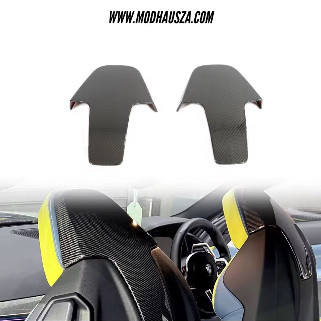 BMW G80/G82 CARBON FIBRE HEADREST COVER