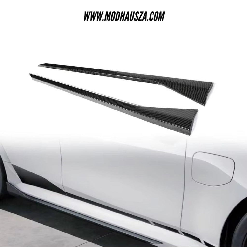 BMW G90/G91/M5 CARBON FIBRE M-PERFORMANCE STYLE SIDE SKIRT EXTENSIONS