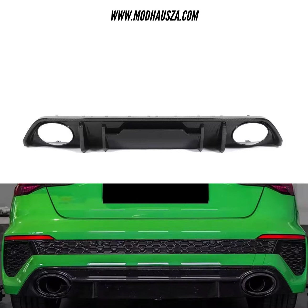 AUDI 8Y/RS3 SEDAN CARBON FIBRE V-STYLE DIFFUSER